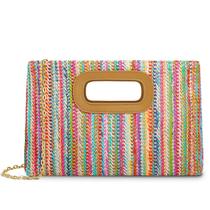 Bolsa embreagem de palha Liadreem Top Handle Crossbody Raffia