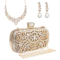 Bolsa embreagem feminina DA BODAN Sparkly Rhinestone Crystal