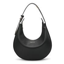 Bolsa embreagem Keyli feminina de couro impermeável preta