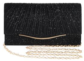Bolsa embreagem LovyoCoco para mulheres, formal, elegante, preta