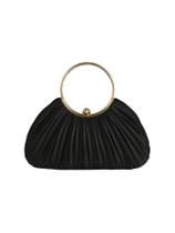 Bolsa embreagem QWINEE em forma de concha, mini bolsa tiracolo franzida