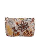 Bolsa embreagem QWINEE, lantejoulas, bordado floral, damasco, feminina Bolsa embreagem QWINEE, lantejoulas, bordado floral, damasco, feminina