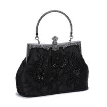 Bolsa embreagem UBORSE com bordado floral de strass para mulheres