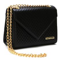 Bolsa Envelope Feminina Baú Alça De Corrente Transversal