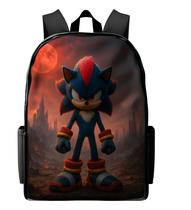 Bolsa Escola Estampada Sonic Unissex Material Escolar Linda