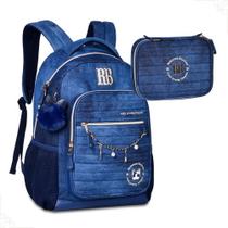 Bolsa Escolar De Costas Menina Rebecca Bonbon Rb Com Estojo