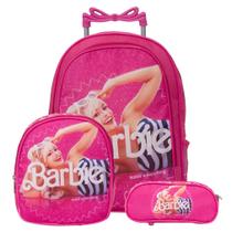 Bolsa Escolar de Rodinhas Barbie Juvenil Resistente Tam G