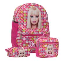 Bolsa Escolar Feminina Infantil Barbie Alça Costas Reforçada