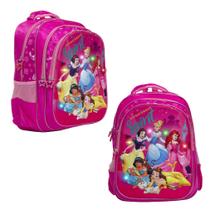 Bolsa Escolar Infantil De Costas Princesas Luz Led Frontal