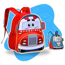Bolsa Escolar Infantil Mochila Com Alça De Carros Menino Bolsa Escolar Infantil Mochila Com Alça De Carros Menino
