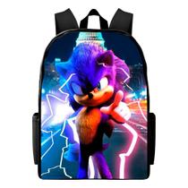 Bolsa Escolar Masculina Mochila Infantil Leve e Resistente Estampa Sonic