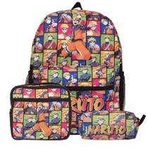 Bolsa Escolar Masculina Naruto Uzumaki Tam G Costa Reforçada