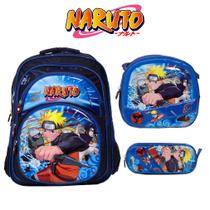 Bolsa Escolar Menino Naruto Costas Passeio Estojo Lancheira