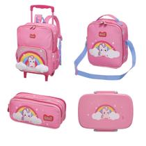 Bolsa Escolar Rodinha, Lancheira Térmica, Estojo e Marmita Infantil Unircónio Bolsa Escolar Rodinha, Lancheira Térmica, Estojo e Marmita Infantil Unircónio