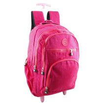 Bolsa Escolar Rodinha Mochila Feminina Casual Sport