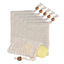 Bolsa esfoliante de sabonete BUYGOO Natural Sisal Mesh, pacote com 20