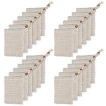 Bolsa esfoliante de sabonete BUYGOO, pacote com 30 unidades, malha de sisal natural