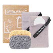 Bolsa esfoliante Soap Pocket Body Scrubber Sponge, pacote com 2 Bolsa esfoliante Soap Pocket Body Scrubber Sponge, pacote com 2