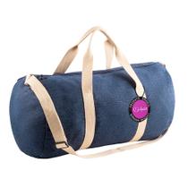 Bolsa Esportiva em Jeans Denim com Bolso Frontal Brunei TopGet