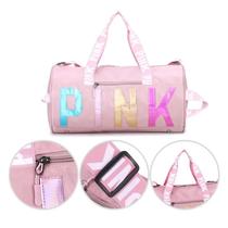 Bolsa esportiva rosa para mulheres Travel Gym 24L Oxford Waterproof Bolsa esportiva rosa para mulheres Travel Gym 24L Oxford Waterproof