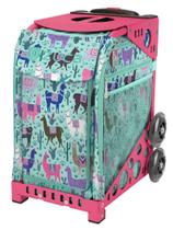 Bolsa Esportiva ZUCA Llama Rama com Estrutura Rosa e Rodas Piscantes