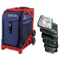 Bolsa Esportiva ZUCA Midnight Navy com Estrutura Vermelha e Conjunto Especial de 5 Bolsas Organizadoras + Bolsa de Higiene Pessoal Bolsa Esportiva ZUCA Midnight Navy com Estrutura Vermelha e Conjunto Especial de 5 Bolsas Organizadoras + Bolsa de Higiene Pessoal