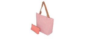 Bolsa Estampada Chevron + Necessaire Rosa Duratan ( 37349 ) Bolsa Estampada Chevron + Necessaire Rosa Duratan ( 37349 )
