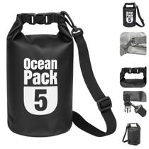 Bolsa Estanque Impermeável 5L Ideal para Esportes Aquáticos Camping e Atividades ao Ar Livre