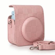 Bolsa Estojo Protetor para Câmera Instax Mini 12 em Couro PU Premium com Alça de Ombro Compatível com Fujifilm -