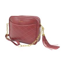 Bolsa Evary Box Tiracolo Média Com Correntes Douradas Em Couro