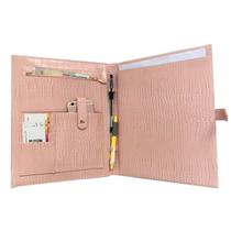 Bolsa Executiva Feminina de Couro com Padrão Python - Porta Documentos