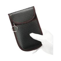 Bolsa Faraday Com Bloqueio RFID, Protetor De Chave De Fibra De Carbono De Camada Dupla, Gaiola