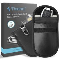 Bolsa Faraday TICONN (2 Unidades) para Bloqueio de Sinal RFID e Chaveiro de Carro