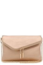 Bolsa FashionPuzzle Envelope Wristlet Clutch Crossbody em ouro rosa Bolsa FashionPuzzle Envelope Wristlet Clutch Crossbody em ouro rosa