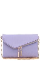 Bolsa FashionPuzzle Envelope Wristlet Clutch Crossbody Lavender