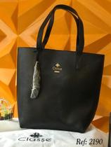 Bolsa fem couro/b 2190 cb32 preto 38 laca 72 - Bolsas