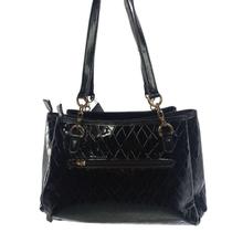 Bolsa Feminia Preta Verniz Em Pu Chenson Cg83945