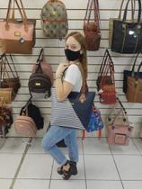 Bolsa Feminina 0032 Azul Listras