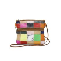 Bolsa Feminina a Tiracolo de Retalhos Patchwork