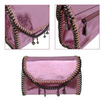 Bolsa Feminina Alça Ajustavel Transversal Corrente Fashion Luxo Ombro Tiracolo Moderna Elegante Casual Golden Fênix