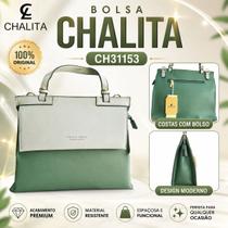 Bolsa Feminina Alça Mão e Transversal Chalita CH31153 Verde Elegancia Sofisticação e Qualidade Bolsa Feminina Alça Mão e Transversal Chalita CH31153 Verde Elegancia Sofisticação e Qualidade