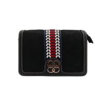 Bolsa Feminina Alça Ombro Tiracolo Detalhe Colorido Moderna Luxo Elegante Compacta Executiva Passeio Chenson