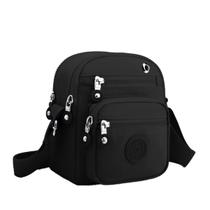 Bolsa Feminina Alça Transversal Casual Moda Resistente Compacta Ombro Lateral Mini Bag Zíper Estilosa Quadrada Bolsinha