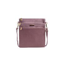 Bolsa Feminina Alça Transversal Compacta Ombro Tiracolo Media Básica Casual Dia a Dia Slim - Flamingo