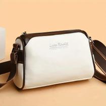 Bolsa Feminina Alça Transversal e Tira Colo Tamanho Pequena Casual Cor Branca