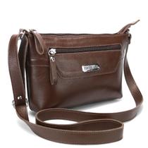 Bolsa Feminina Alça Transversal em Metal Níquel em Couro Legitimo Road Seven