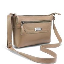 Bolsa Feminina Alça Transversal em Metal Níquel em Couro Legitimo Road Seven