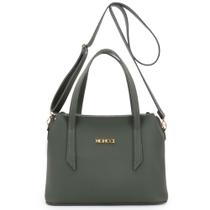 Bolsa feminina alça transversal Moncci fechamento de zíper bolso interno