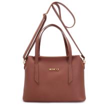 Bolsa feminina alça transversal Moncci fechamento de zíper bolso interno Bolsa feminina alça transversal Moncci fechamento de zíper bolso interno