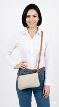 Bolsa Feminina Alça Transversal Pequena Couro Legítimo Macio Madamix